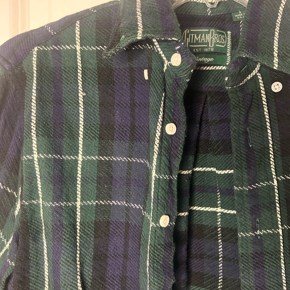 Vintage Gitman Bros Green Plaid Button Down Size 8 Made in USA - Picture 2 of 5